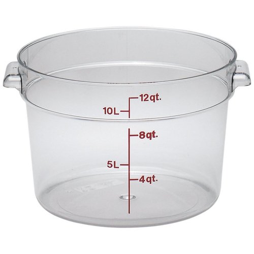 Cambro Camwear Polycarbonate Square Food Storage container, 12 Quart