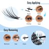 IECILI Lash Clusters Individual Lashes - 280pcs 30D Cluster lashes for DIY Lash Extensions -Super Thin & Soft Eyelashes 10-16mm C Curl Cluster Eyelash Extensions for Natural Wispy Look
