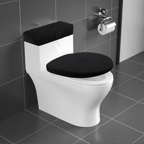 AZHCHKE Toilet Lid Cover and Toilet Tank Lid Cover, Bathroom Toilet Lid Seat Cover Set, Stretch Washable Spandex Fabric Toilet Protector Cover, Fits Most Toilet Tanks & Lids