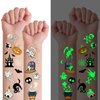 360 Styles Halloween Decorations Party Favors Temporary Tattoos for Kids, 30 Sheets Glow In The Dark Tattoos, Halloween Fake Stickers for Halloween Party Supplies Goodie Bag Fillers