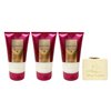Bath & Body Works Luminous 3 Pack Exfoliating Glow Body Scrub Gift Set with a Creamy Rose Bar Soap - Full Size