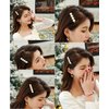 Pearls Hair Clips Pins for Women Girls Trendy Hair Barrettes for Thick Thin Hair for Birthday Gifts Bling Hairpins Headwear Barrette Styling Tools Accessories