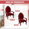 2 Pieces Miniature Dollhouse Chair 1:12 Miniature Victorian Furniture Dollhouse Chair Wooden Carved Single Sofa Chairs Vintage Armchairs