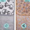 Stuffed Premium Soft Dog Blanket, with Flannel Grey Cute Paw Print, 24 * 32 inches, Cat Blanket Puppy Pads Supplies Dog Products Stuff Essentials