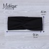 Motique Accessories Black Solid Twist Turband Headwrap Hair Band for Women