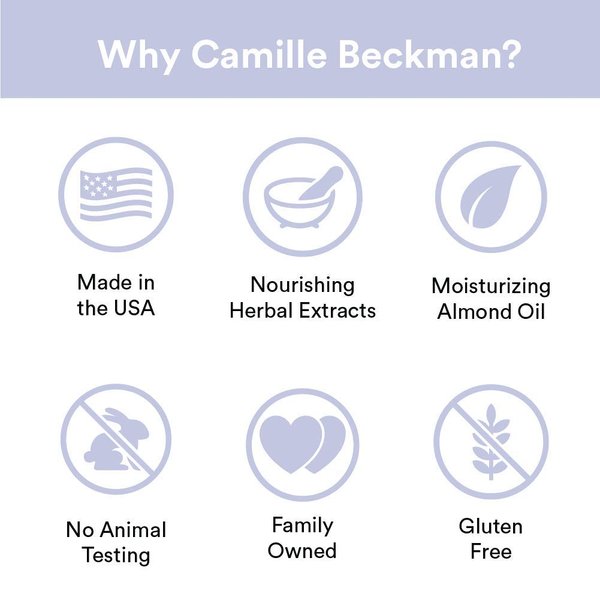Camille Beckman Classic Collection Travel Trios, English Lavender, Glycerine Hand Therapy 1.35 oz, Silky Body Cream 2 oz, Hand & Shower Cleansing Gel 2 oz