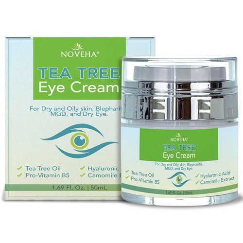 NOVEHA Tea Tree Oil Anti Wrinkle Eye Cream - Eyelid Cream for Dry &amp; Itchy Skin, Scar | Moisturize...