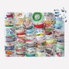 Galison Teacups – Julie Seabrook Ream 1000 Piece Puzzle Featuring A Regency Core Mix of Vibrant Teacups