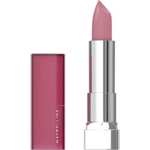 Maybelline Color Sensational Lipstick, Lip Makeup, Matte Finish, Hydrating Lipstick, Nude, Pink, Red, Plum Lip Color, Blushing Pout, 0.15 oz; (Packaging May Vary)