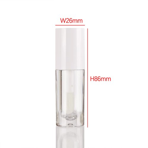 COSIDEA 14pcs Empty 6ml big doe foot wand lip gloss tubes for DIY lipgloss, White round lipgloss containers tubes with thick wand