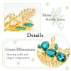 Lorealri Rhinestone Hair Comb Flower Bridal Hair Pieces Sparkle Crystal Leaf Hair Accessories Prom Wedding Side Combs for Women (Gold)