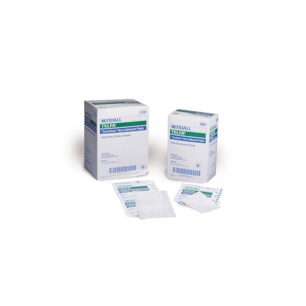 Kendall KEN1961 Telfa Non-Adherent Sterile Gauze Pads, 2" x 3", White (Pack of 100)