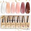CANNI 9ml Hema-Free Gel Nail Polish Set- 6Pcs Jelly Nude Pink Neutral Transparent Milky White Colors Gel Polish Kit, Soak Off LED Nail Gel Manicure Kit DIY at Home Salon Gifts for Women Girls