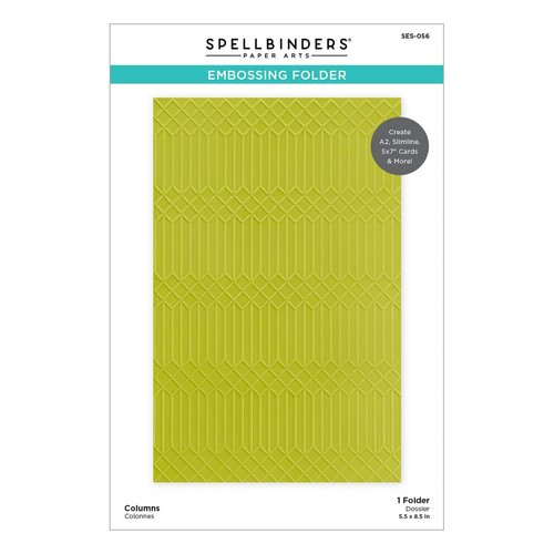 Spellbinders Fresh Picked Columns Embossing Folder, Clear