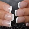 120pcs Child Fake Nails Nude French Natural White Tips Short Round Press On Nails Kid Cute Christmas Party Show 5 * 24pcs