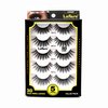 Laflare Premium Silk Lashes 3D Faux Mink Eyelashes Multipack, Light, Natural Looking, Professional Easy to Apply Eyelashes in a Knitted Style 5 Pairs Value Pack (12X5P)