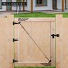 HILLMASTER Durable Anti Sag Gate Kit for Wooden Fence, Anti-Sag Gate Support Cable Kit in Zinc, Anti-Sagging Fence Gate Kit Steel Gate Hardware, Wood Door Repair Kit for Outdoor, Gate Frame Kit Black