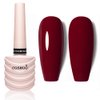 COSMOO Wine Red Gel Nail Polish Burgundy Red UV Soak off Gel Nail Polish 12ML Big Capacity Dark Red Gel Polish for Christmas