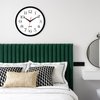 HIPPIH 2 Pack Silent Wall Clock, 10 Inch Non Ticking Quiet Digital Sweep Decorative Battery Operated Wall Clocks for Living Room Bedroom Kitchen School Office Decor, Black