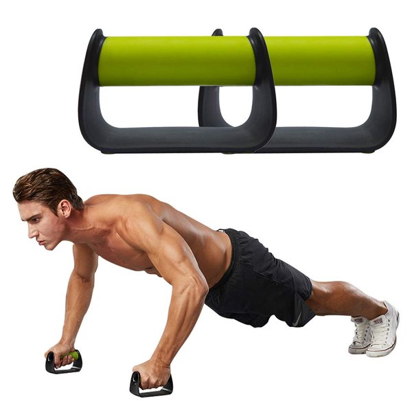 Feishibang Pushup Handles for Floor Board Portable Push Up Bars for People Fitness Home Workout Equipment,Colour Green