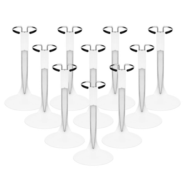 HMIEPRS 10 Pcs Doll Stand Adjustable Doll Display Stand, Action Figure Stand Holder 1/6 Scale Doll Support Stand for 8" to 12" Doll Accessories (White)