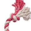 Pet Passion Natural Rubber Tire and Organic Cotton Rope Pull and Chew Dog Toy for All Pet Breeds, Pink, One Size