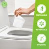 YGDZ Toilet Seat Covers Disposable, 110pcs Flushable Travel Disposable Toilet Seat Covers for Adults Kids Potty Training, Travel Essential Accessories for Airplane, Road Trips, Camping