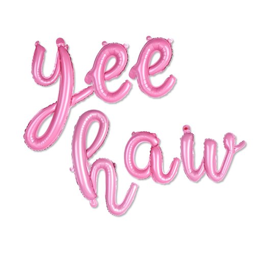 Yee Haw Balloons Yee Haw Banner for Cowgirl First Rodeo Birthday, Western Bachelorette Party Decorations (Pink)