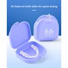 JMU Retainer Case with Vent Holes, 4 Pack Orthodontic Mouth Guard Cases Denture Case
