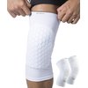 HiRui Knee Pads for Kids Youth Adult, Basketball Baseball Knee Brace Knee Support, Collision Avoidance Kneepad Compression Knee Sleeve for Volleyball Football Cycling Running-1Pair (White, L)