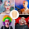 Bouiexye Bald Cap Halloween, 4 Pieces Latex Bald Caps for Adults Women Men Makeup Bald Wig Cap Costume Accessory for Theme Halloween Party Cosplay