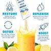 Bye-Bye Weekend Recovery & Hydration Drink Mix - Electrolytes, Probiotics, Vitamins for Liver & Gut - Goodbye Fatigue, Brain Fog - Zero Sugar Lemonade Powder - 10 Pack