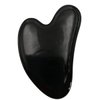 Loveliome Gua Sha Crystal Jade Stone Board for Skincare, Scraping Face Back Massage Relax Therapy Trigger Point Treatment(Black Obsidian)