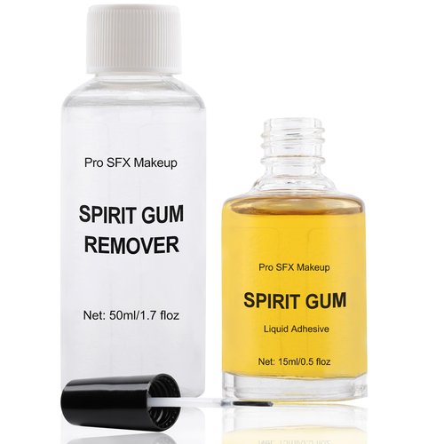 CCbeauty Special Makeup Liquid Spirit Gum Glue and Adhesive Remover Kit for Face, Skin, Body, Stage, Cosplay Makeup Wig Glue for Front Lace Wig Invisible, Strong Hold Hair Glue for Wigs