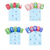 Christmas New Year Theme Nail Art Water Slide Tattoo Transfer Decals Mixed Design, Pack of 3