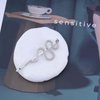 Iaceble Crystal Snake Hair Clip Barrette Silver Snake Bobby Pin Clip Metal Serpent Hairpins Clip Punk Animal Hair Pin Head Clip Decorative Hair Accessories for Women and Girls