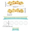 UNICRAFTALE Hair Barrettes Settings - 20Pcs 5 Colors Brass Blank Metall Hair Clips with Glass Cabochons for DIY Resin Barrettes and Women's Headwear Accessories