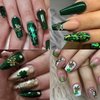 ROFIBUT St.Patrick's Day Shamrock Nail Charms 3D Alloy Gold Silver Shamrock Nail Gems with Crystal Rhinestones Green Clover Nail Diamonds Lucky Shamrock Nail Art Supplies for Nail Decoration 16Pcs