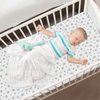 Crib Mattress Pad Protector Waterproof, Quilted Crib Mattress Pad Cover 52'' x 28'' Extra Soft Breathable Toddler Bed Cover Fitted Crib/Toddler Mattress Stretch Up to 8", White Star