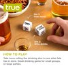 True Drinking Dice - Adult Party Games Drinking - Fun Drinking Games for Parties - Includes 2 Dice with Instructions - 2+ Players Dice Drinking Game
