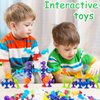 68 Piece Suction Cup Toys Bath Toys, Construction Set Silicone Building Blocks DIY Blocks Toys Sucker Toys Bathub Toys, Sensory Toy for Toddlers 3-8 Year Old Boys and Girls