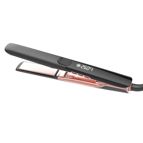Annlary Hair Straightener, 1 Inch Flat Iron Hair Straightener and Curler 2 in 1, Professional Ionic Titanium Dual Voltage Flat Iron with Anti-Iron Silicone