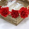 AKOAK 1 Pack Flower Crown, Bohemian Wreath for Girls Floral Tiara, Wedding Headband, Bride Bohemian Wreath/Baby Shower/Photo/Toddler (Red)