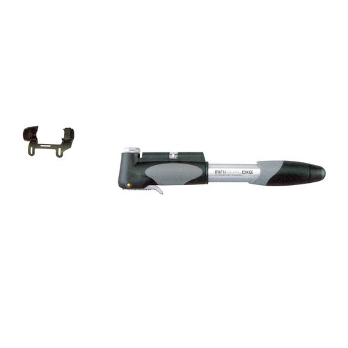 Topeak Dual DXG Mini Pump with Smart Head and in-Line Gauge - Black/Silver