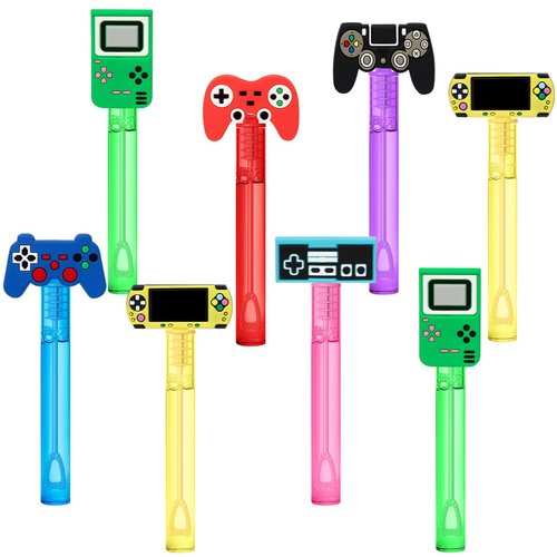 AFZMON 24 Video Game Party Favors Bubble Wands for Kids, Game Controller Mini Bubbles Wand Toys, Gamer Birthday Party Supplies Goodie Gift Bag Stuffers Pinata Classroom Prizes