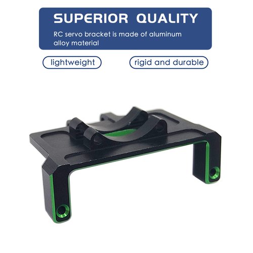 HOPLEX RC Servo Mount Bracket and Mini Servo Arm Green for ES08MA II Servo Upgrade Parts for Axial SCX24 RC Car Crawler