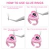 Glue Rings - Autdor 300Pcs Glue Rings for Eyelash Extensions Pink Lash Glue Rings Pigment Ring Cups Lash Glue Holder for Lash Extension Supplies Makeup Lip Microblading Supplies Nail Art