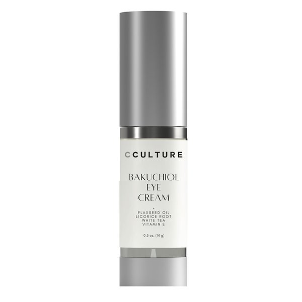 CCULTURE Bakuchiol Retinol Alternative Eye Cream with Flaxseed OIl, Licorice Root, Vitamin E & White Tea | 0.5 oz. (14 g)