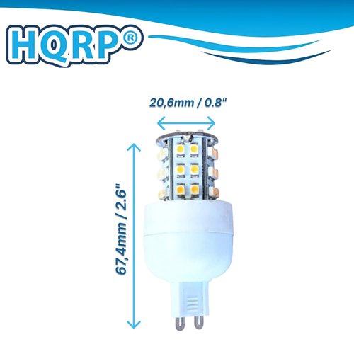 HQRP Dimmable G9 36 LEDs SMD3528 120V AC LED Bulb Warm White