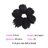 6Packs Marley Hair for Twists 8Inch Short Braiding Hair Afro Kinky Twist Crochet Braids Synthetic Fiber Hair Extensions for Women(1B#)